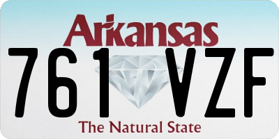 AR license plate 761VZF