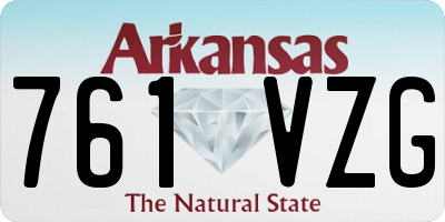 AR license plate 761VZG