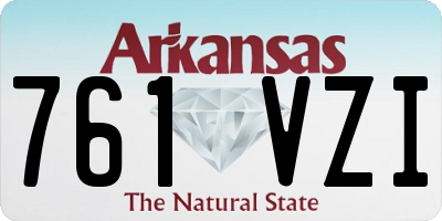 AR license plate 761VZI