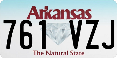 AR license plate 761VZJ