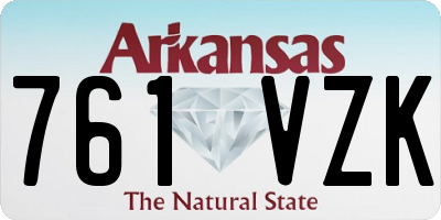 AR license plate 761VZK