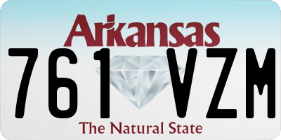 AR license plate 761VZM