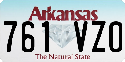 AR license plate 761VZO
