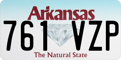 AR license plate 761VZP