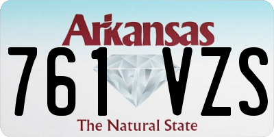 AR license plate 761VZS
