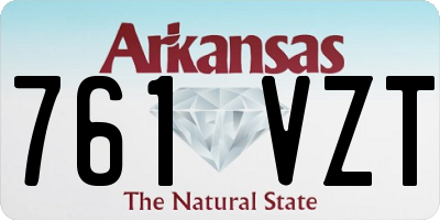 AR license plate 761VZT