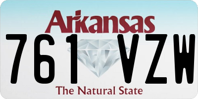 AR license plate 761VZW