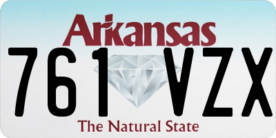 AR license plate 761VZX