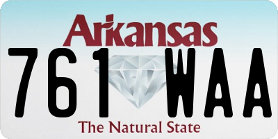 AR license plate 761WAA