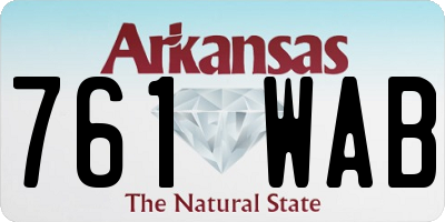 AR license plate 761WAB