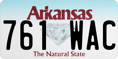 AR license plate 761WAC
