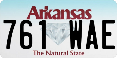 AR license plate 761WAE