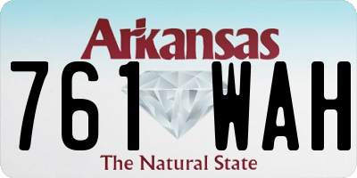 AR license plate 761WAH