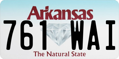 AR license plate 761WAI