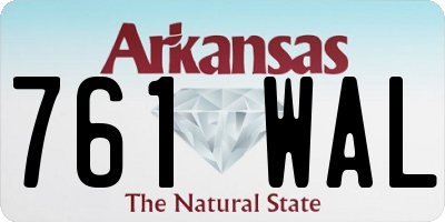 AR license plate 761WAL