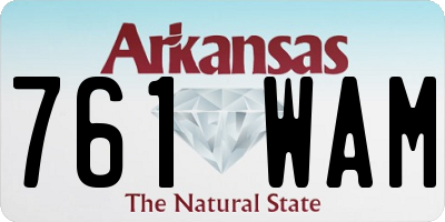 AR license plate 761WAM