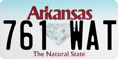 AR license plate 761WAT