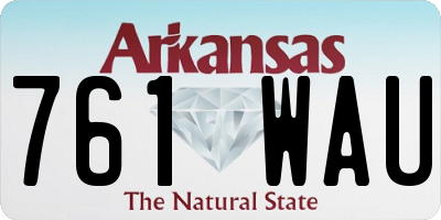 AR license plate 761WAU