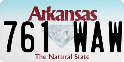 AR license plate 761WAW