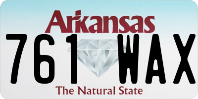 AR license plate 761WAX