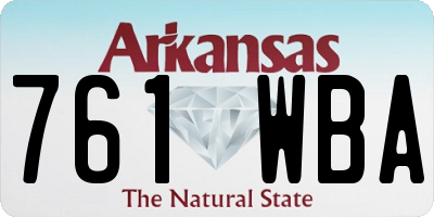 AR license plate 761WBA