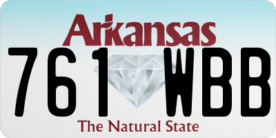 AR license plate 761WBB