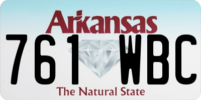 AR license plate 761WBC