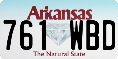 AR license plate 761WBD