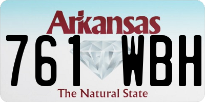 AR license plate 761WBH