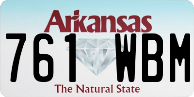 AR license plate 761WBM