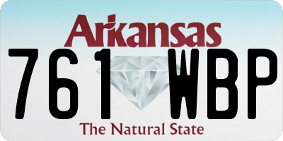 AR license plate 761WBP