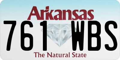 AR license plate 761WBS