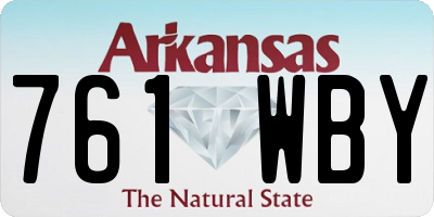 AR license plate 761WBY