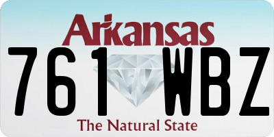 AR license plate 761WBZ
