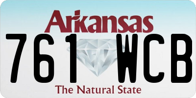 AR license plate 761WCB