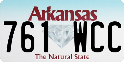 AR license plate 761WCC
