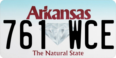 AR license plate 761WCE