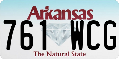 AR license plate 761WCG