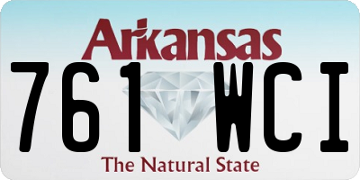 AR license plate 761WCI