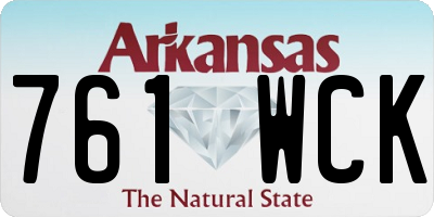 AR license plate 761WCK