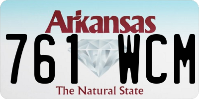 AR license plate 761WCM