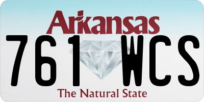 AR license plate 761WCS