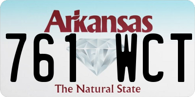 AR license plate 761WCT