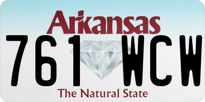 AR license plate 761WCW