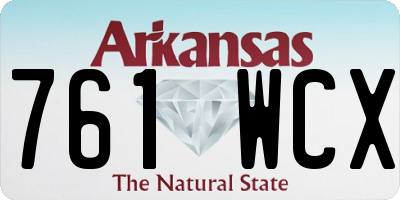AR license plate 761WCX