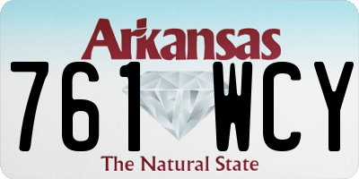 AR license plate 761WCY