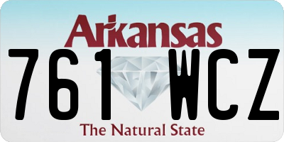 AR license plate 761WCZ