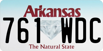 AR license plate 761WDC