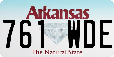 AR license plate 761WDE