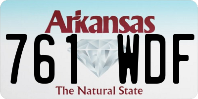 AR license plate 761WDF
